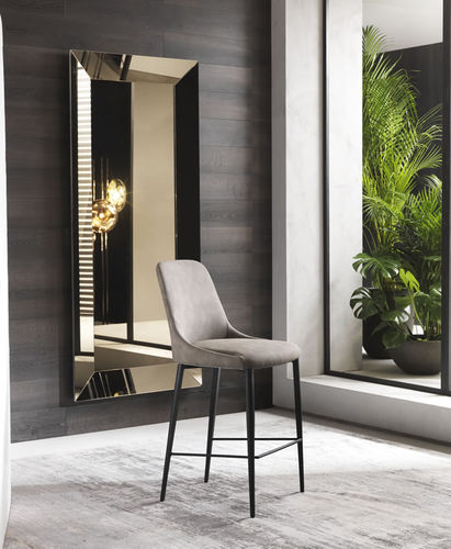 Chaise de bar contemporaine - SOFIA - Riflessi - d'intérieur / en tissu / avec piètement en métal chromé