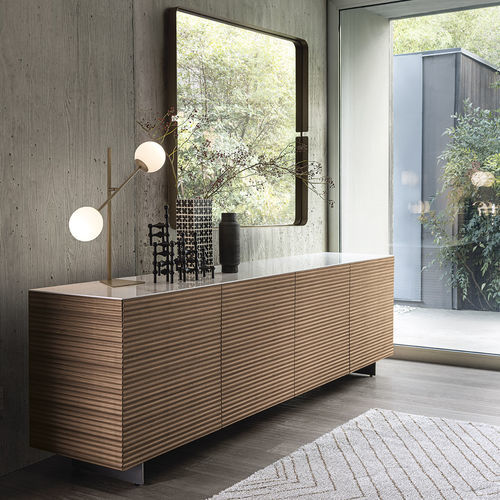 Buffet contemporain - DOLCE VITA - Riflessi - en noyer / en cristal / en marbre