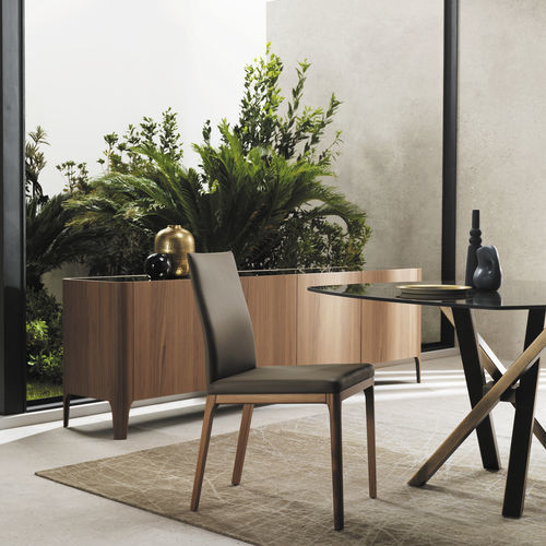 Chaise contemporaine - ANGY FLEX - Riflessi - d'intérieur / en tissu / avec piètement en bois