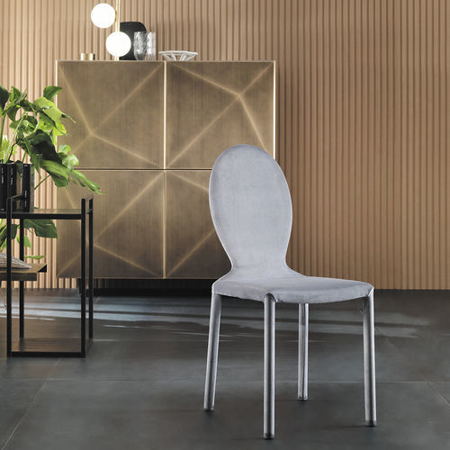 Chaise contemporaine - ANNA  - Riflessi - d'intérieur / en tissu / avec piètement en acier
