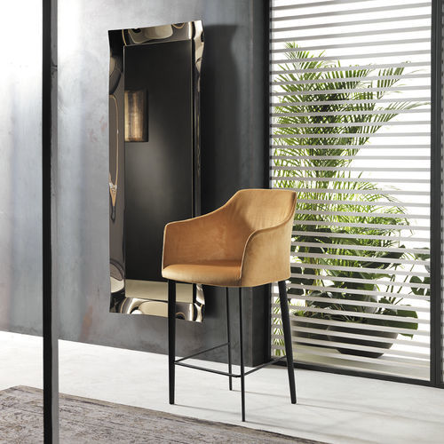 Chaise de bar contemporaine - CARMEN - Riflessi - d'intérieur / en tissu / avec piètement en métal