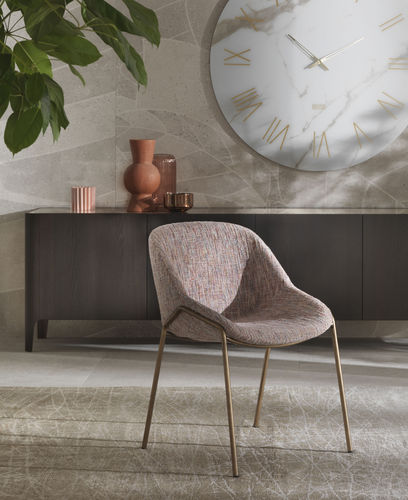 Chaise contemporaine - NOVA - Riflessi - d'intérieur / en tissu / avec piètement en métal peint