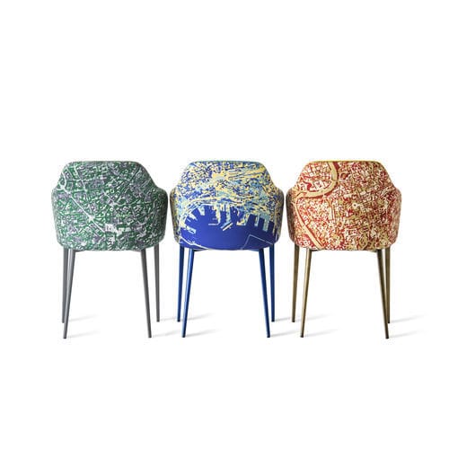 Chaise contemporaine - SOFIA CITY STYLE  - Riflessi - d'intérieur / en tissu / avec piètement en acier