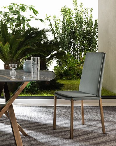 Chaise contemporaine - SVEVA FLEX - Riflessi - d'intérieur / en tissu / avec piètement en acier