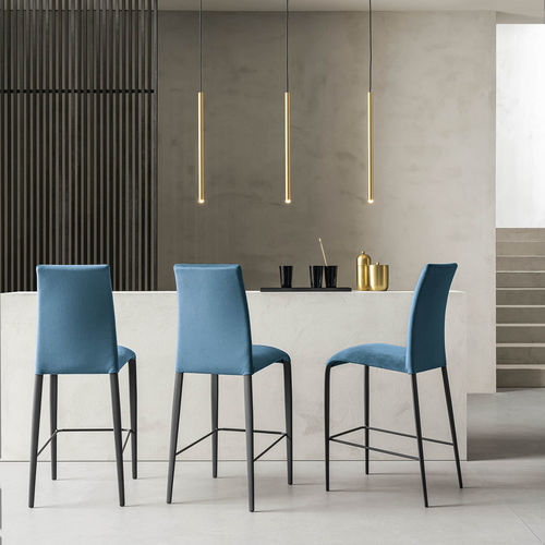 Chaise de bar contemporaine - VITTORIA - Riflessi - d'intérieur / en tissu / avec piètement en acier