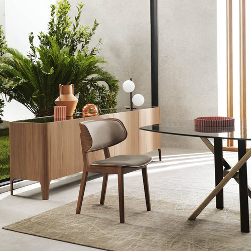 Chaise contemporaine - GISELE - Riflessi - d'intérieur / en tissu / en bois massif