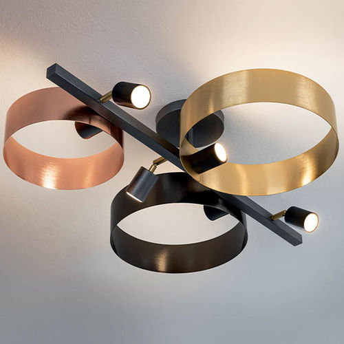 Plafonnier à LED - LED LOOP P3 - Riflessi - contemporain / en anneaux / en métal peint