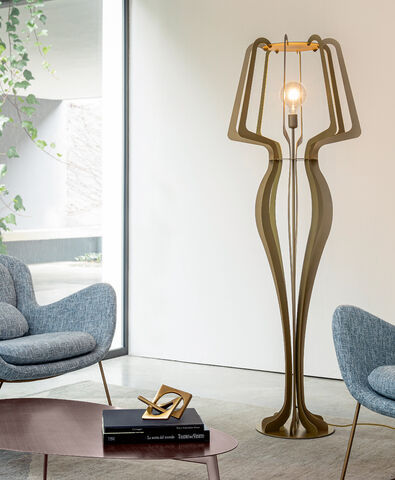 Lampe sur pied - ALLEGRA PT  - Riflessi - en métal / contemporaine / rechargeable