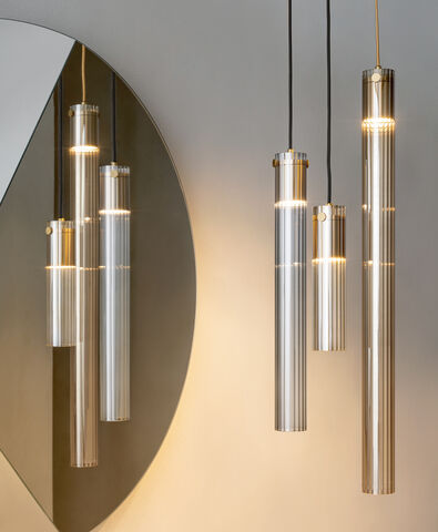 Suspension - TUBE SS - Riflessi - en métal / en verre / contemporaine