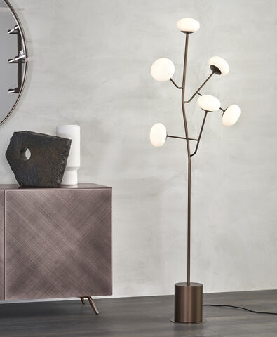 Lampe sur pied - RAMY PT - Riflessi - en métal peint / en verre / contemporaine