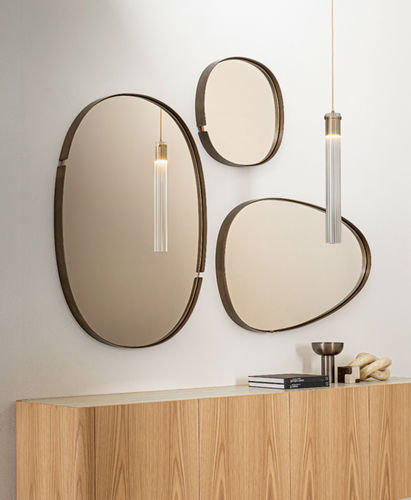 Miroir mural - LUMIERE - Riflessi - contemporain / ovale / en métal