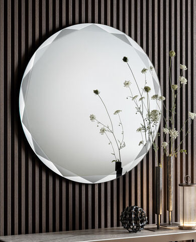 Miroir mural - GIOIELLO - Riflessi - contemporain / rond / argenté