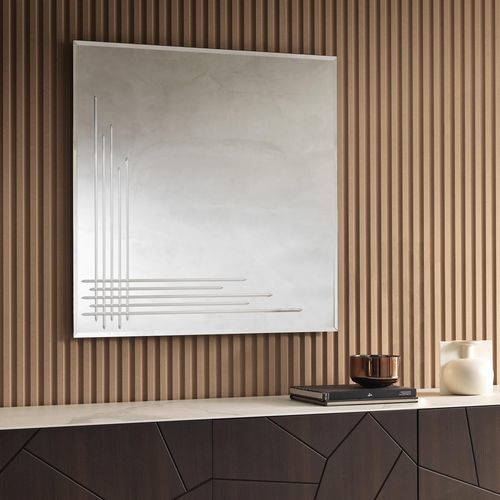 Miroir mural - INCISO - Riflessi - contemporain / carré / argenté