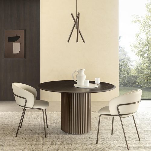 Chaise contemporaine - VELA - Riflessi - d'intérieur / en tissu / en cuir