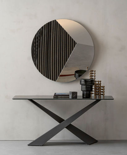 Console contemporaine - LIVING - Riflessi - en bois / en verre trempé / en céramique