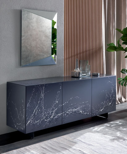 Buffet contemporain - ESSENZIA ART - Riflessi - en bois laqué / blanc