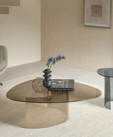 Table basse minimaliste - CRYSTAL  - Riflessi - en cristal / avec piètement en cristal / résidentielle