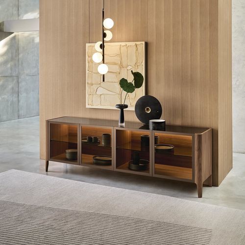 Buffet en cristal - CROSS - Riflessi - contemporain / en bois / avec étagère