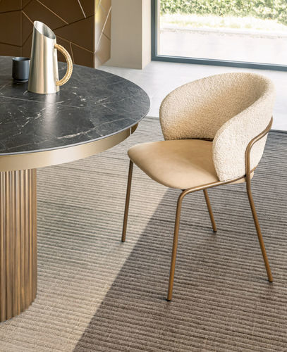 Chaise contemporaine - VELA - Riflessi - d'intérieur / en tissu / en cuir