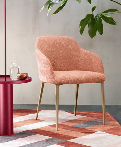Chaise contemporaine - SOFIA COMFORT  - Riflessi - d'intérieur / en tissu / avec piètement en métal