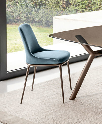 Chaise contemporaine - SOFIA  - Riflessi - d'intérieur / en tissu / avec piètement en acier