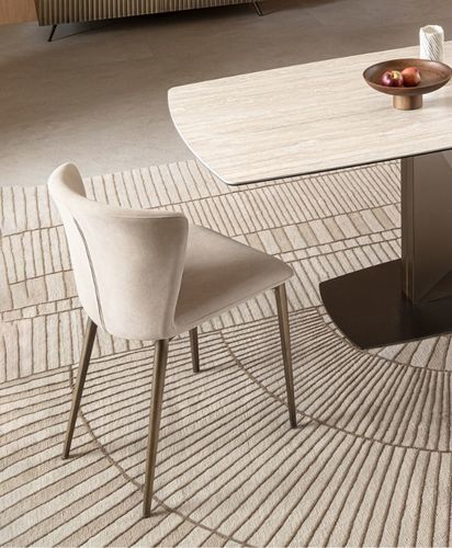 Chaise contemporaine - GIO' - Riflessi - d'intérieur / en tissu / avec piètement en bois
