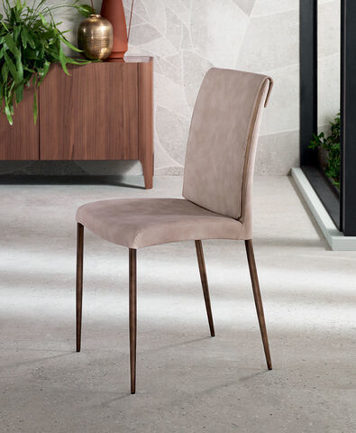 Chaise contemporaine - ISABEL - Riflessi - d'intérieur / en tissu / avec piètement en métal peint
