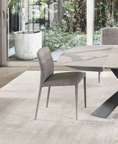 Chaise contemporaine - AURORA  - Riflessi - d'intérieur / en tissu / avec piètement en acier
