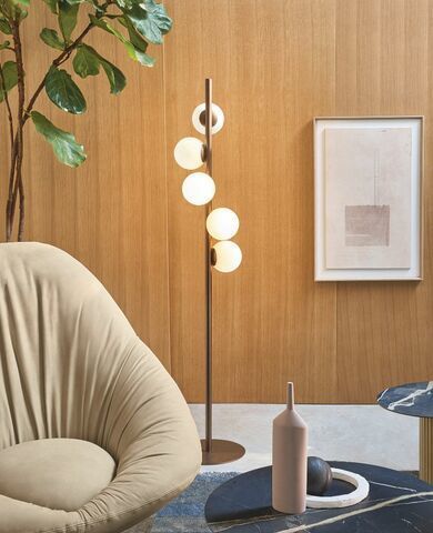 Lampe sur pied - TWIST PT - Riflessi - en métal peint / en verre / contemporaine