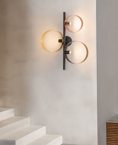 Plafonnier à LED - LED LOOP P3 - Riflessi - contemporain / en anneaux / en métal peint