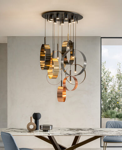 Lampe à LED - LED LOOP S9 - Riflessi - suspension / en métal peint / contemporaine