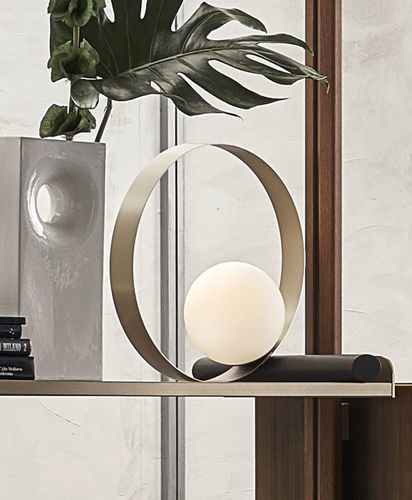 Lampe de table - BUBBLE T - Riflessi - en métal peint / en verre / en tissu