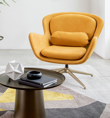 Chaise contemporaine - MEGHAN BASE GIREVOLE  - Riflessi - d'intérieur / en polyuréthane / en aluminium