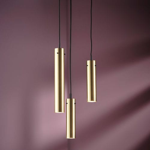 Suspension - FM2014 - Frandsen Lighting - en laiton / en acier inoxydable brossé / contemporaine