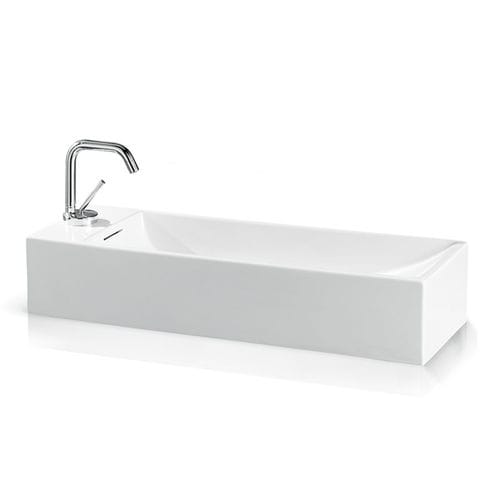 Vasque à poser - L261 - A. e T. ITALIA - en céramique / avec mitigeur / rectangulaire