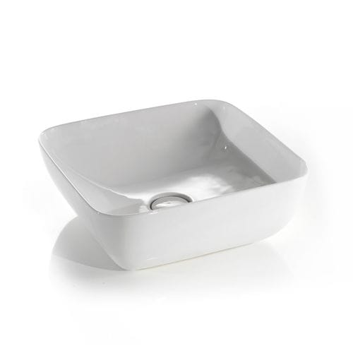 Vasque à poser - L602 - A. e T. ITALIA - en céramique / rectangulaire / sans trou
