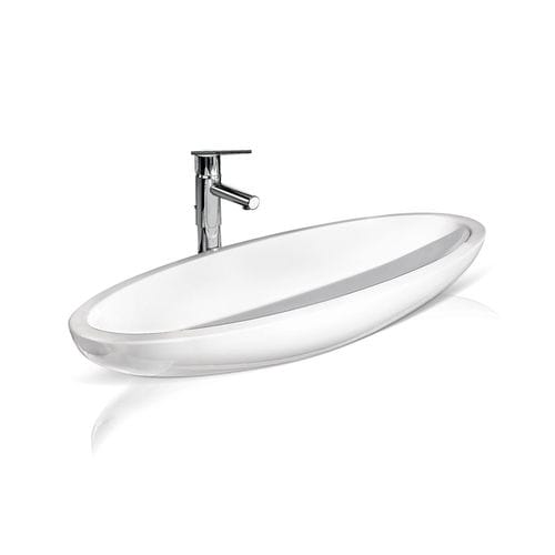 Vasque à poser - L225 - A. e T. ITALIA - en céramique / ovale / sans trou