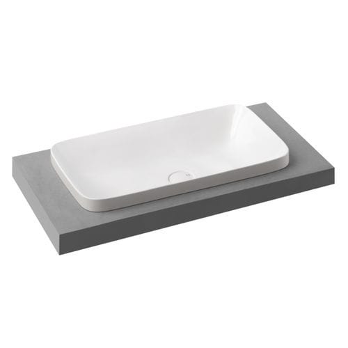 Vasque à encastrer - L665 - A. e T. ITALIA - en céramique / avec plan intégré / rectangulaire