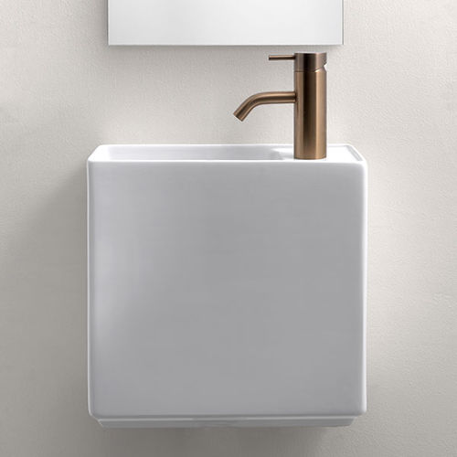 Lave-mains suspendu - L638 - A. e T. ITALIA - rectangulaire / en céramique