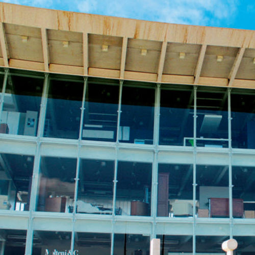 Mur-rideau en panneaux - POLIEDRA-SKY GLASS 130 - METRA Building - en verre / en aluminium / en acier inox
