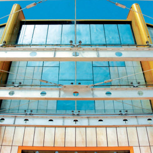 Mur-rideau en panneaux - POLIEDRA-SKY GLASS 180 - METRA Building - en verre / en acier inoxydable / transparent