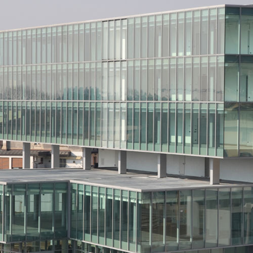 Mur-rideau en panneaux - POLIEDRA SKY FAST 80 - METRA Building - en aluminium et en verre / acoustique / miroir
