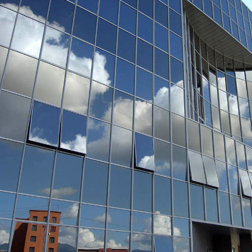 Mur-rideau en panneaux - POLIEDRA-SKY 60 - METRA Building - en aluminium et en verre / acoustique / miroir