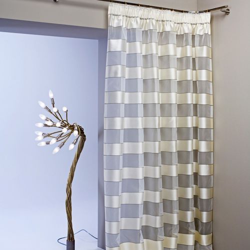 Voilage à carreaux - CINNABAR - NYA NORDISKA - en soie / en polyester
