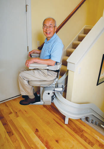 Fauteuil monte-escalier d'intérieur - ELITE : CRE-2110 - Bruno Independent Living Aids - tournant