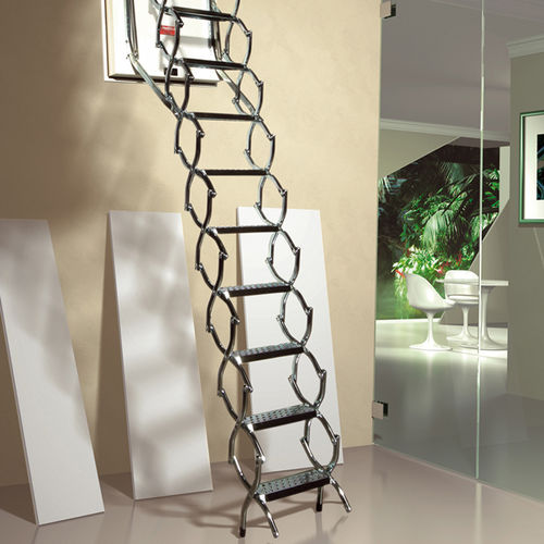 Échelle escamotable pour grenier - ZX ISO - Mobirolo - accordéon / en aluminium / résidentielle