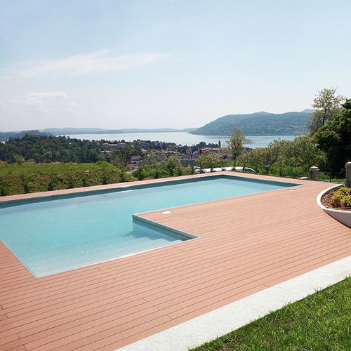 Lame de terrasse en bois composite - TERRA DI SIENA - SKEMA - aspect bois / 100% recyclable