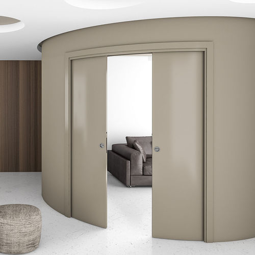 Porte d'intérieur - Arkimede - Ermetika - en bois / coulissante / contemporaine