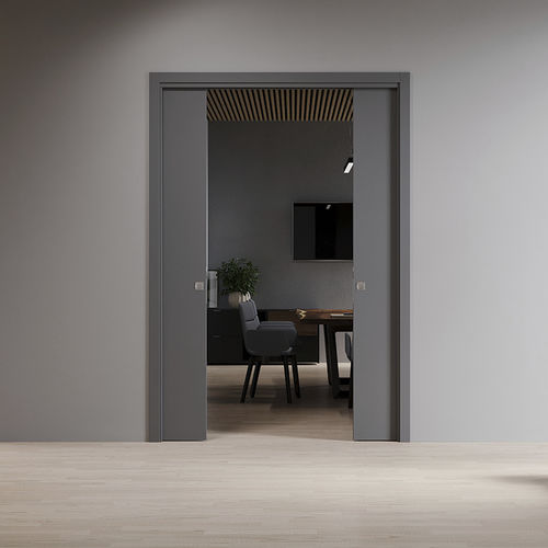 Porte d'intérieur - Evokit - Ermetika - en bois / coulissante / classique