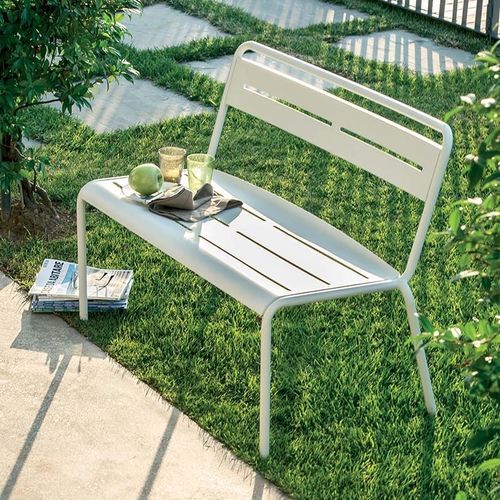 Banc de jardin contemporain - Star - EMU - en acier / avec dossier / sans accoudoirs